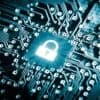 Lock on computer chip showing chipmaker data breach