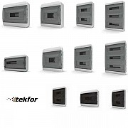 Пластиковые распределительные щиты на 6, 8, 12, 18, 24, 36, 54 модулей IP41 Tekfor Ташкент