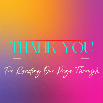 Thank You Blue Orange Pink Yellow