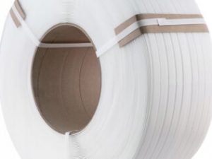 Полипропиленовая лента белая для автоматической упаковки на производстве