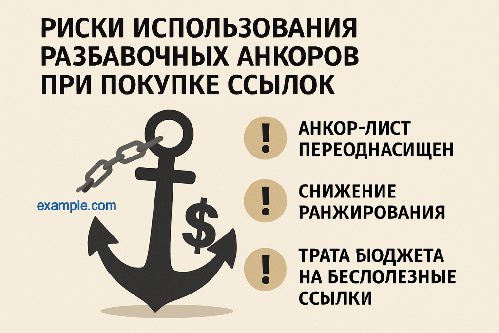 Риски использования разбавочных анкоров при покупке ссылок